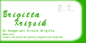 brigitta krizsik business card